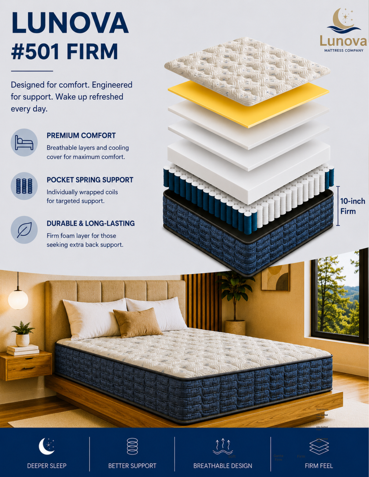 Lunova 501 Firm Mattress